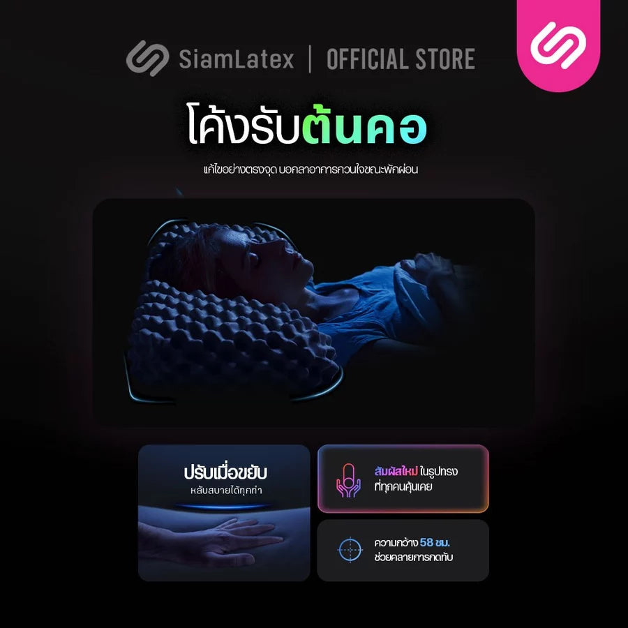 หมอนยางพารา รุ่น Durian Charcoal