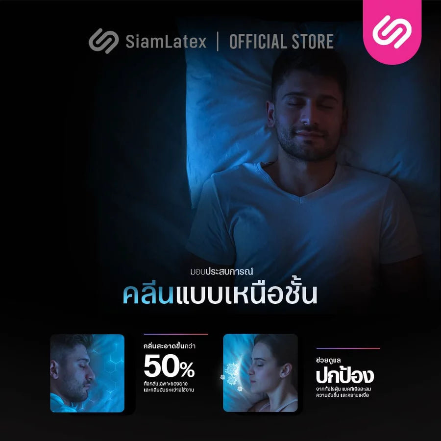 หมอนยางพารา รุ่น Micro Charcoal